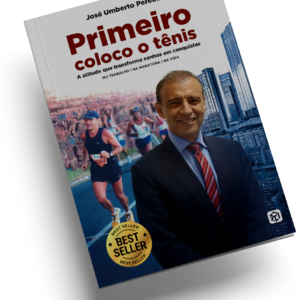 Primeiro coloco o tênis